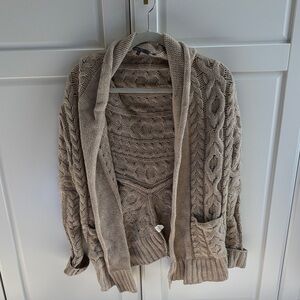 Vince Cable Knit Cardigan - Beige